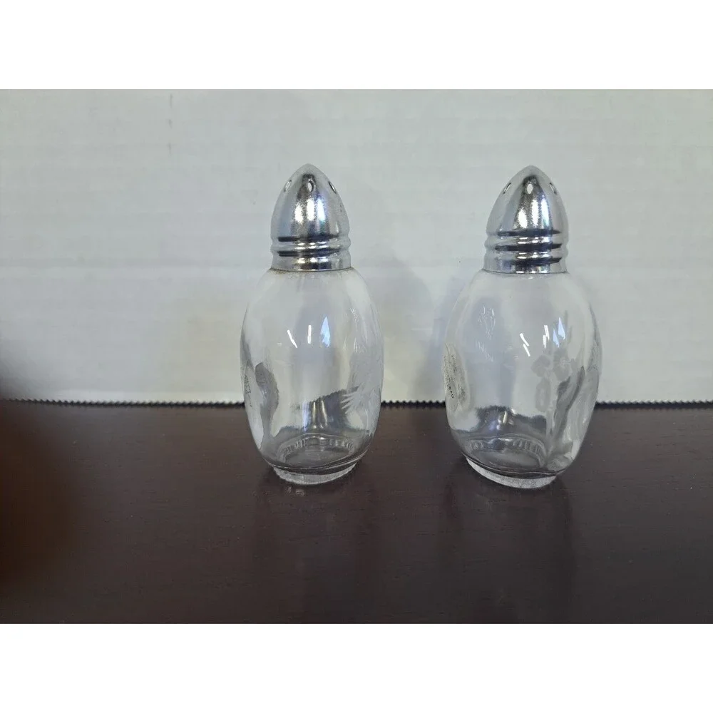 Avon 24% Lead Crystal Hummingbird Salt And Pepper Shakers
